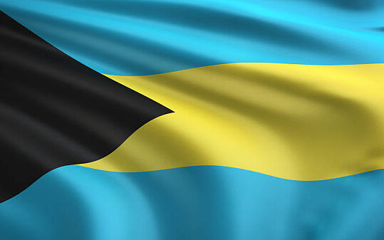 3d render Bahamas Flag detail (close-up)